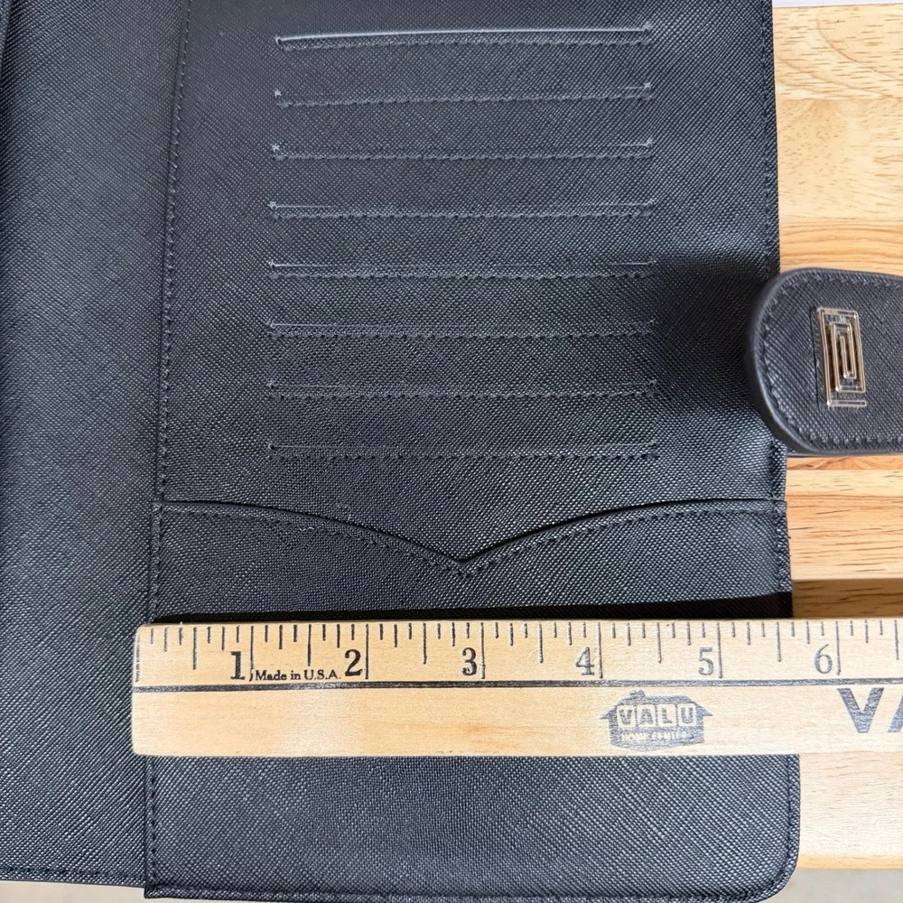 Notiq Portfolio Black MM1 Nomi Ringless Agenda Wallet Planner Cover‎ Organizer